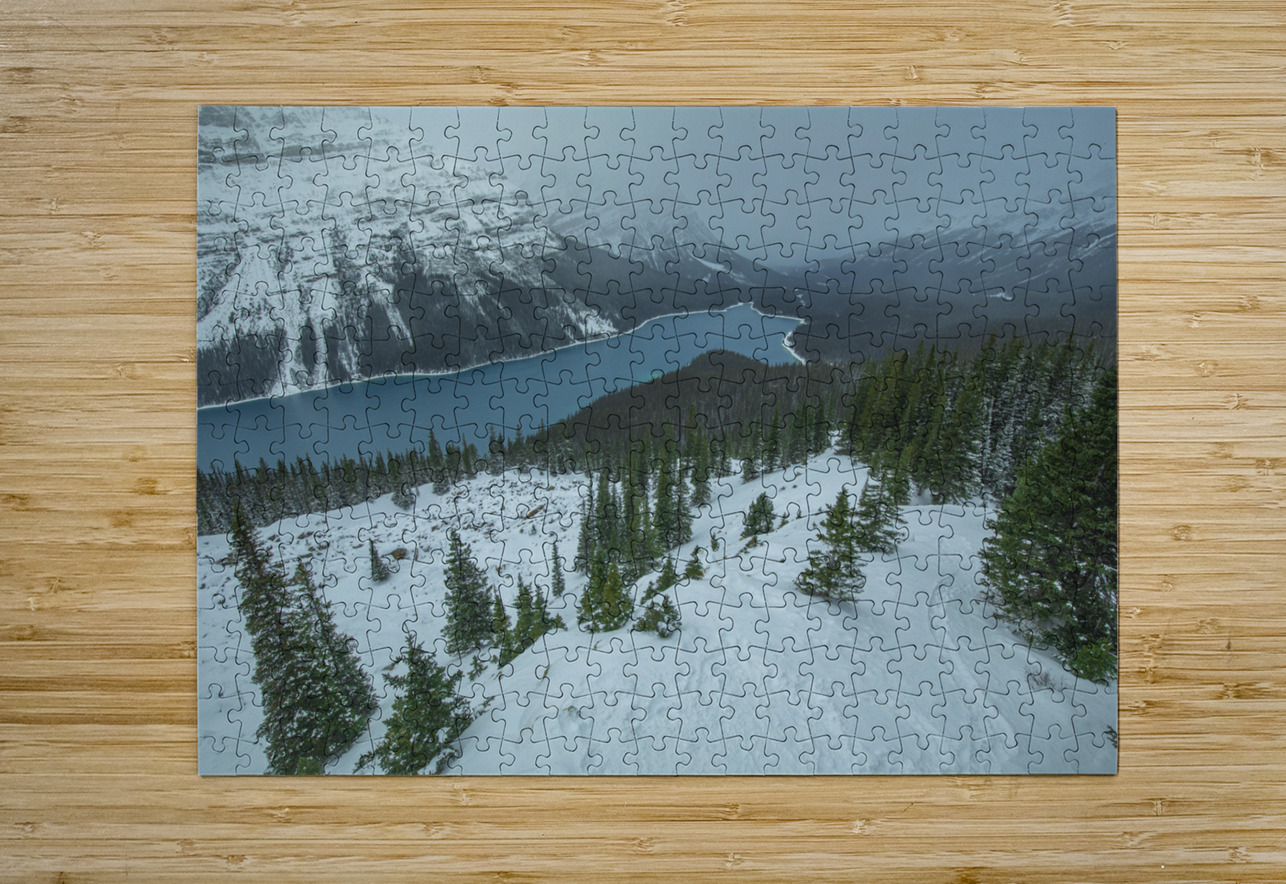 Peyto Lake winter overlook Daniel Pekar Photography Puzzle printing