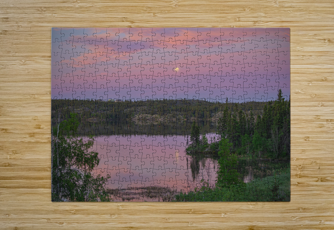Cotton Candy skies at Jackfish Lake Daniel Pekar Photography Puzzle printing