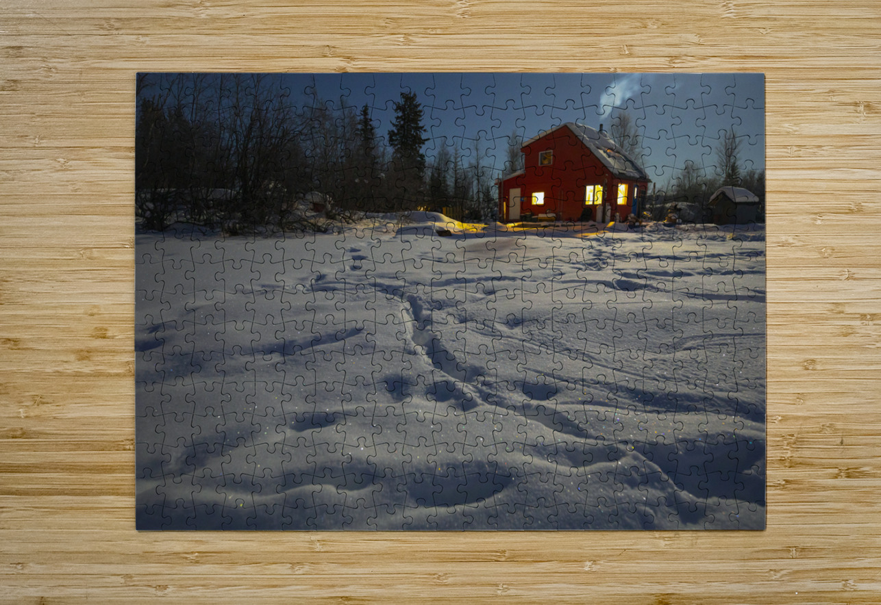 House boat Winter Sparkle Daniel Pekar Photography Puzzle printing