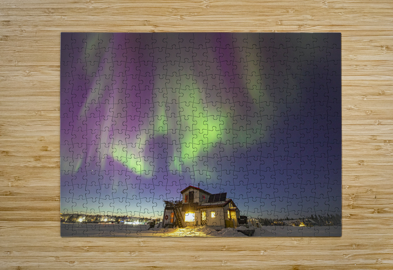 Houseboat Aurora Curtain Daniel Pekar Photography Puzzle printing