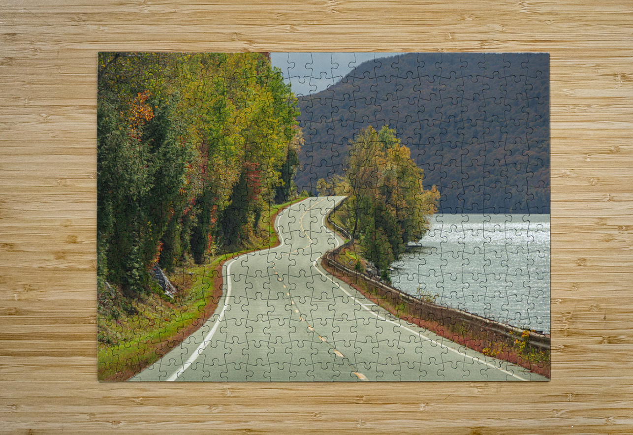 Lake Willoughby Autumn Road Daniel Pekar Photography Puzzle printing