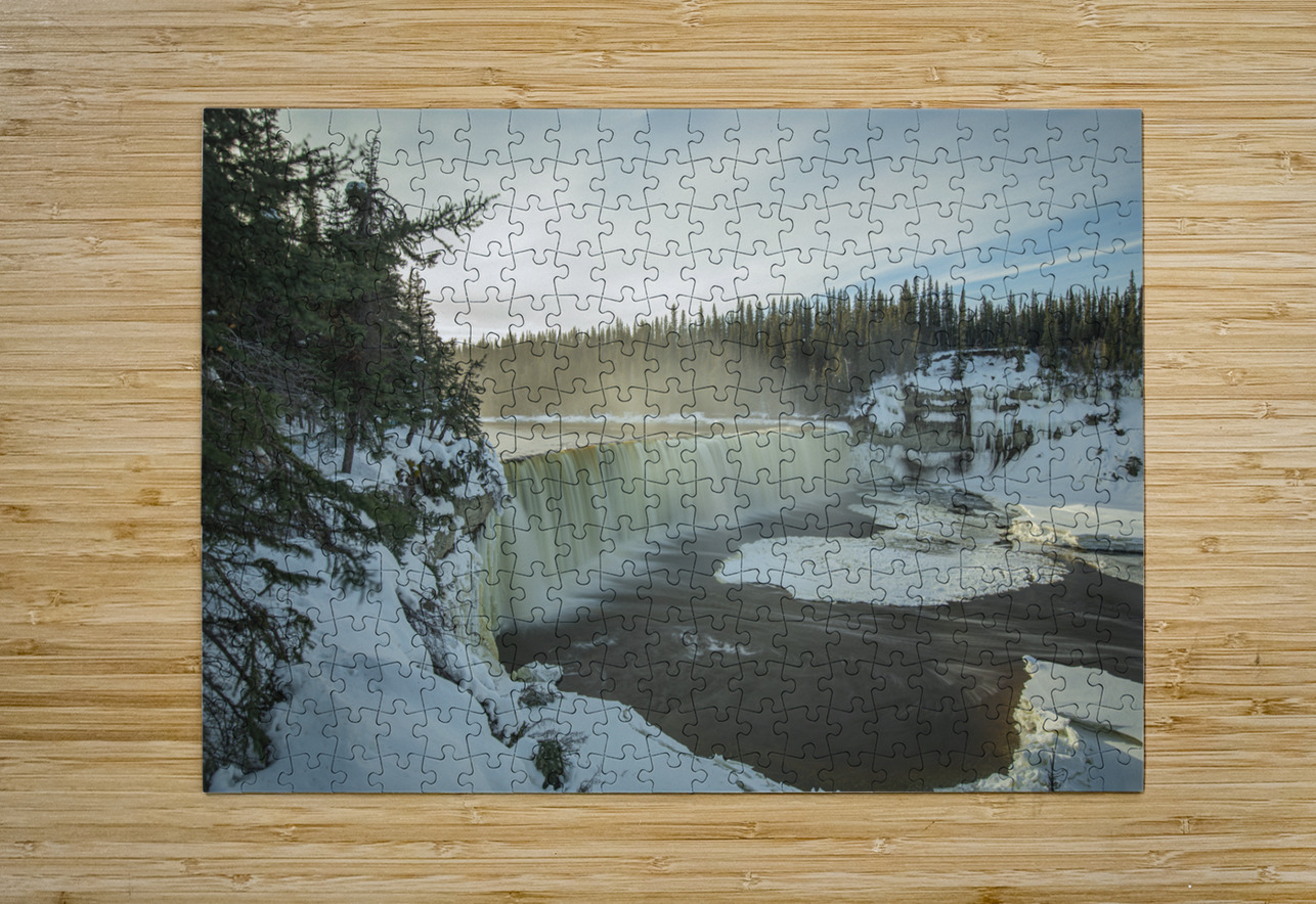 Lady Evelyn falls Winter Thaw Daniel Pekar Photography Puzzle printing