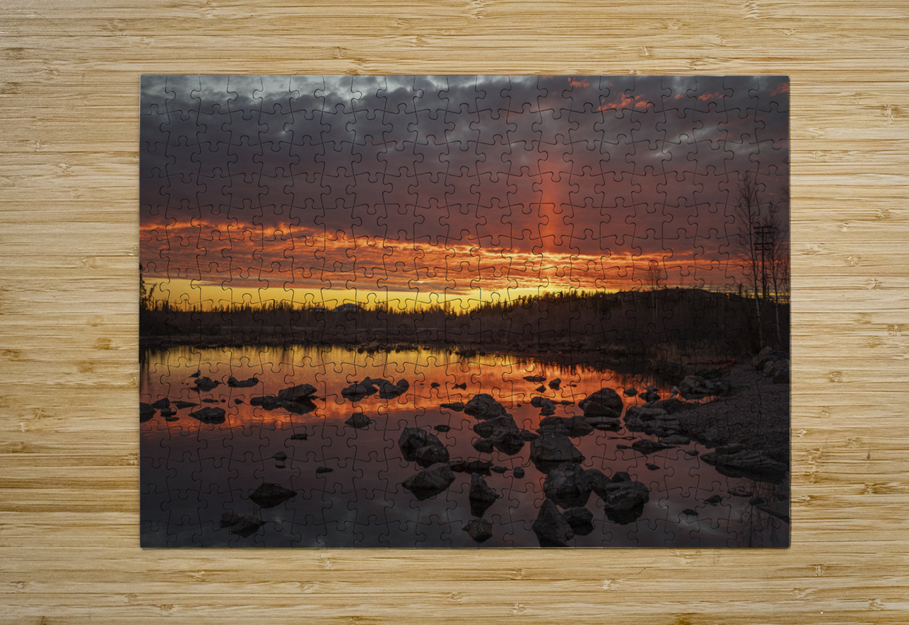 Mesmerizing Yellowknife Fiery Summer skies Daniel Pekar Photography Puzzle printing