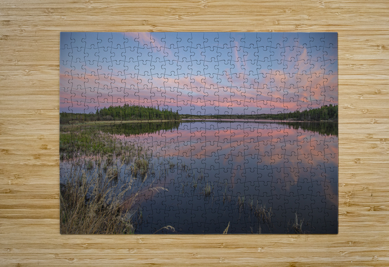 Jackfish Lake cotton candy Reflections Daniel Pekar Photography Puzzle printing