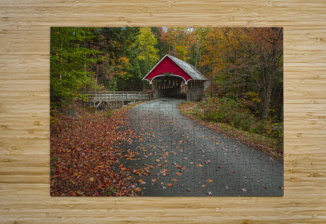 Magical Autumn Path to Bridge Daniel Pekar Photography Puzzle printing