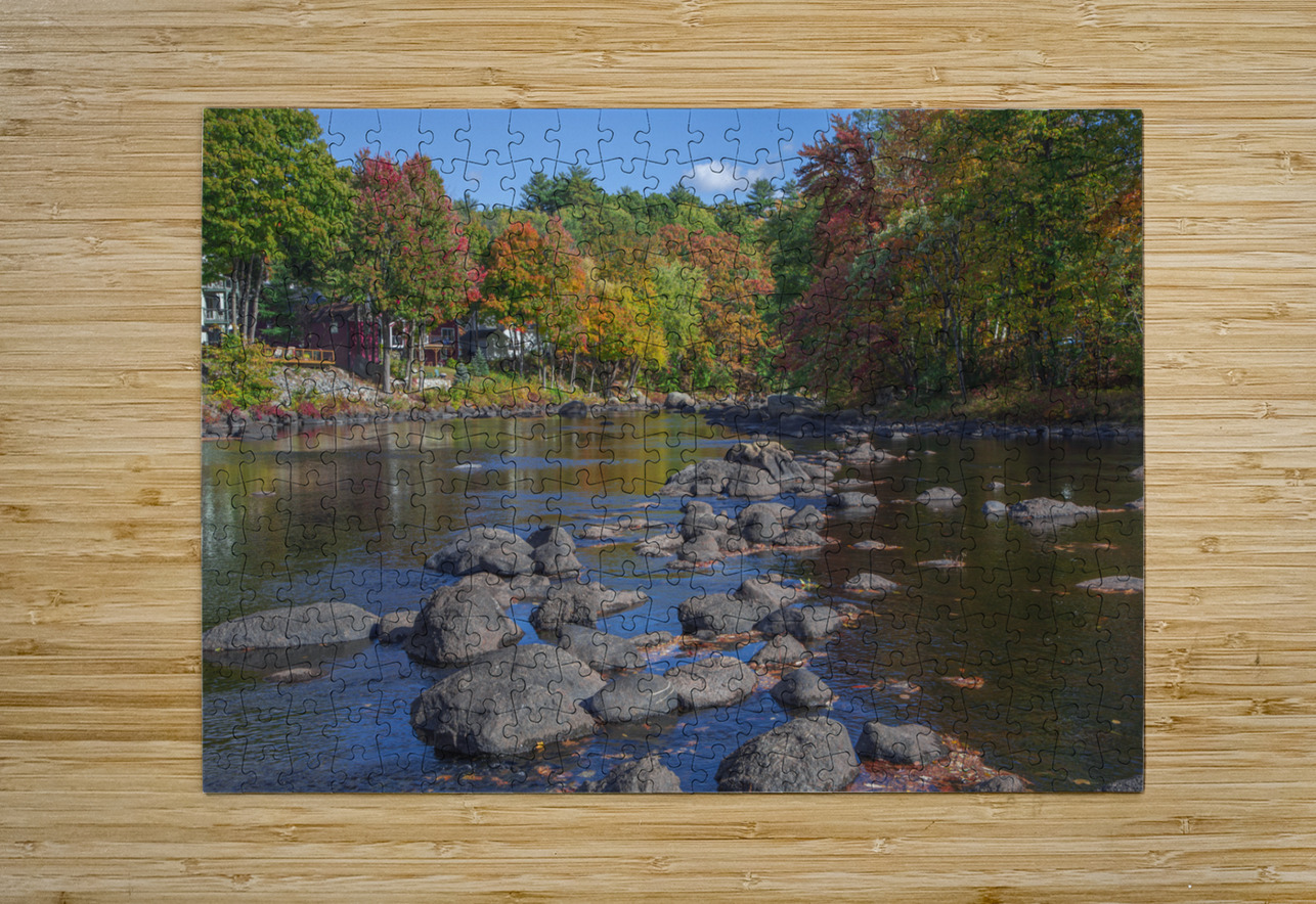 Autumn River Stone Crossing Daniel Pekar Photography Puzzle printing