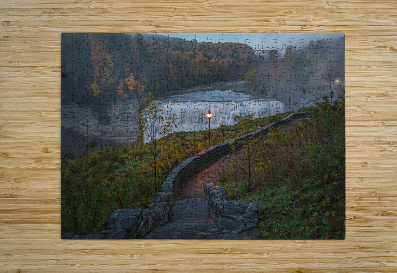 Evening Path to Middle Falls Daniel Pekar Photography Puzzle printing