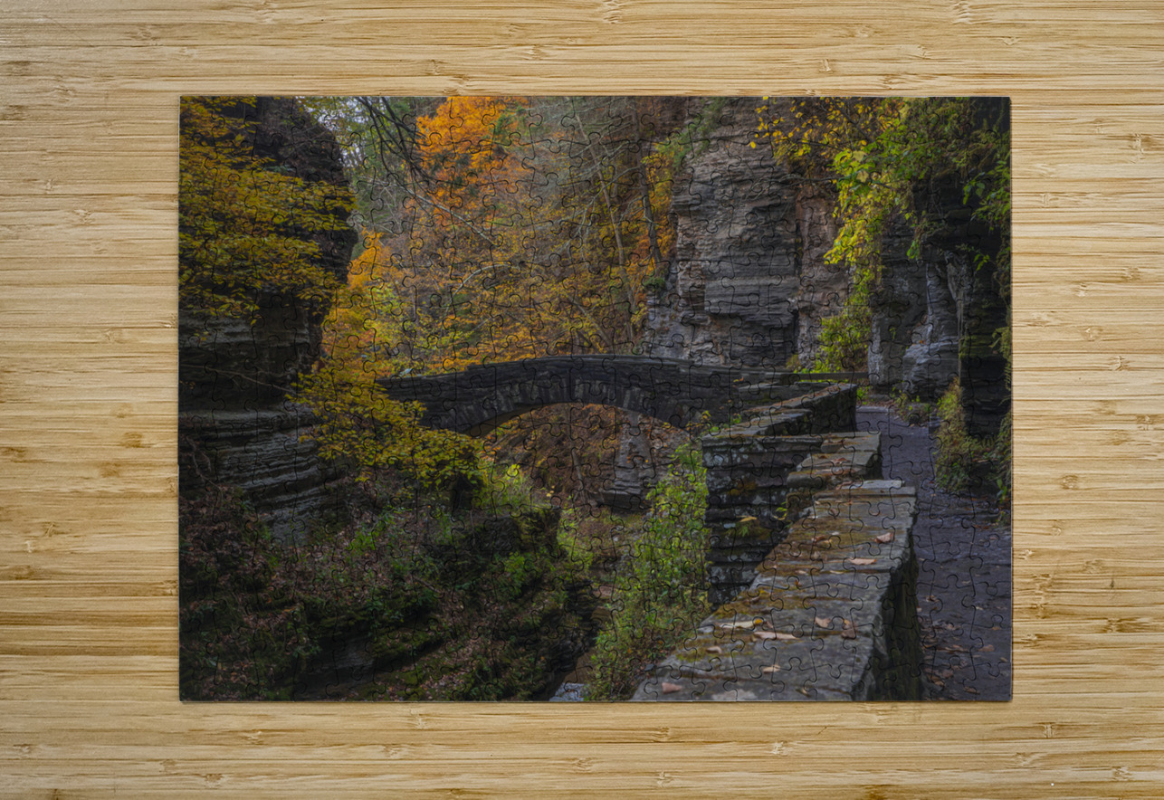 Autumn Fantasy Bridge Daniel Pekar Photography Puzzle printing