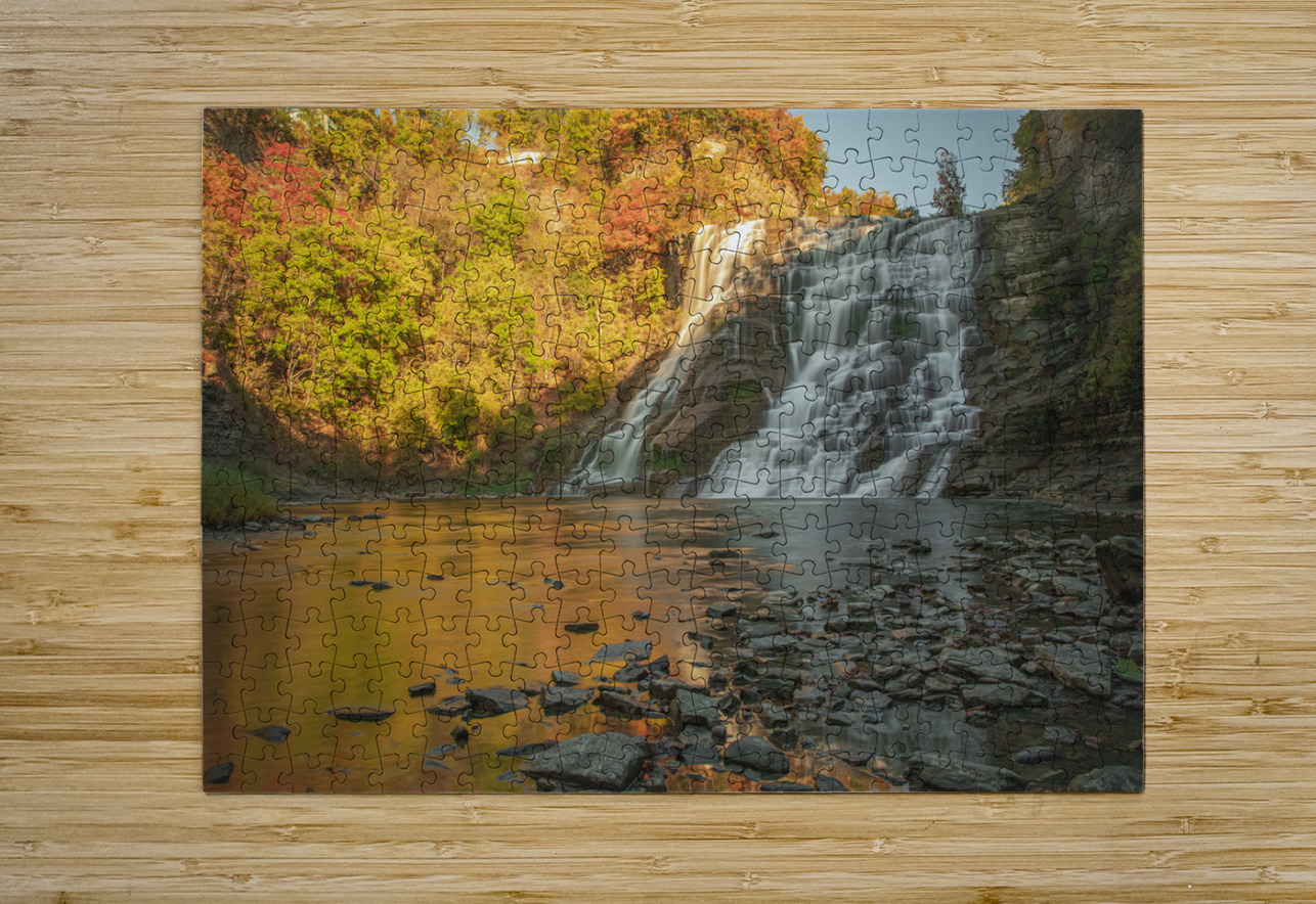 Autumn Paradise at Ithaca Falls Daniel Pekar Photography Puzzle printing