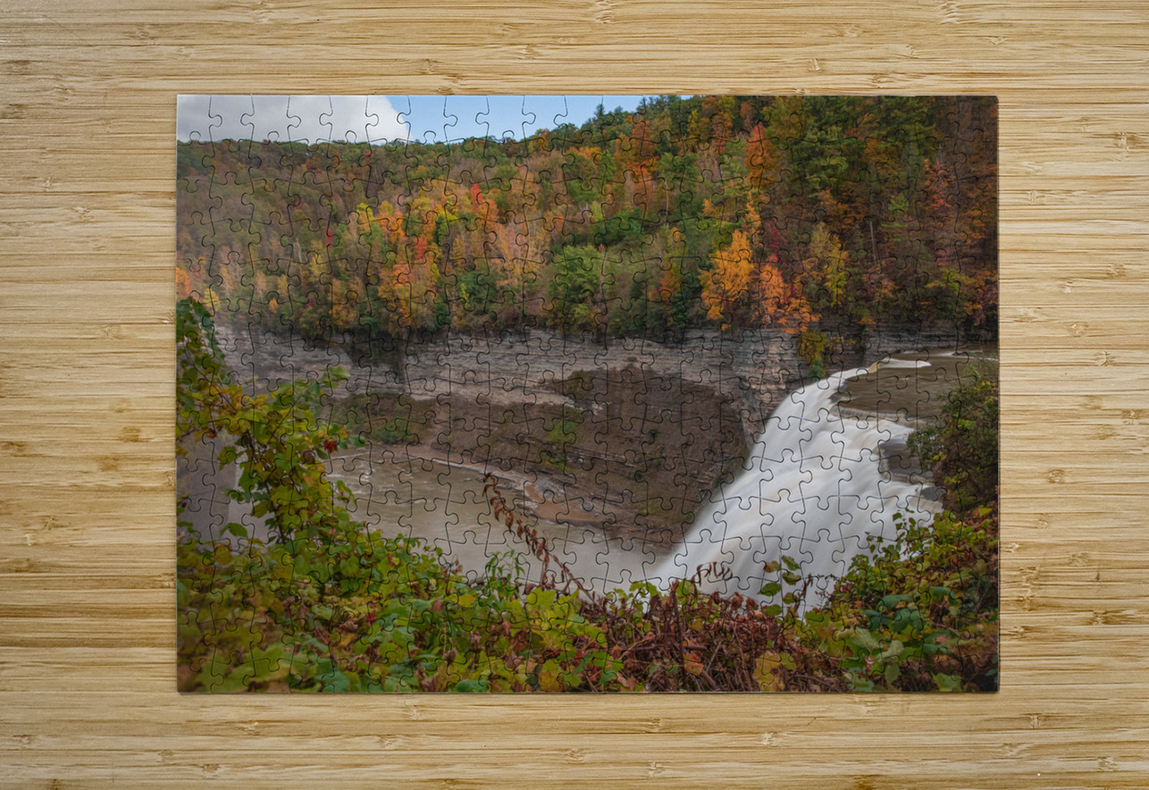 Autumn Splash At Middle Falls Daniel Pekar Photography Puzzle printing