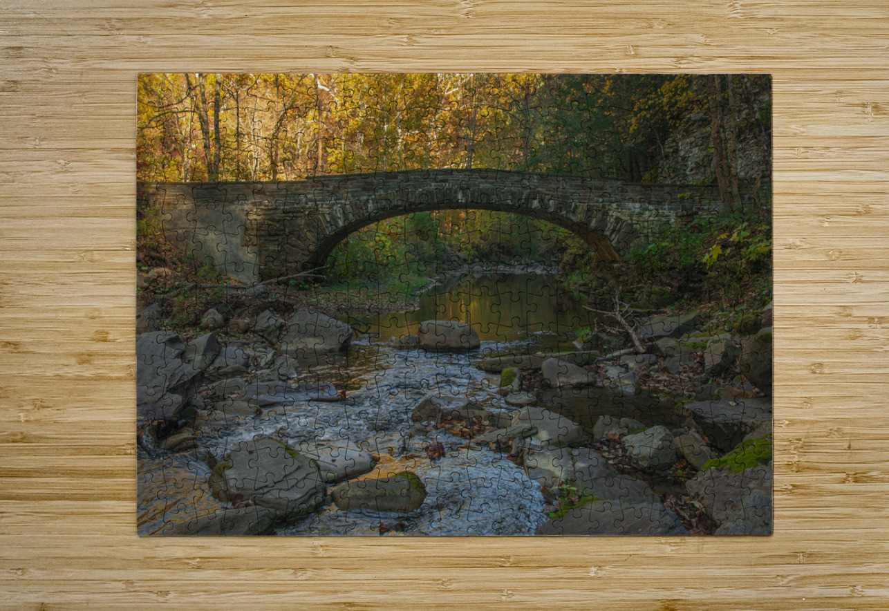 Autumn Stone Bridge Daniel Pekar Photography Puzzle printing