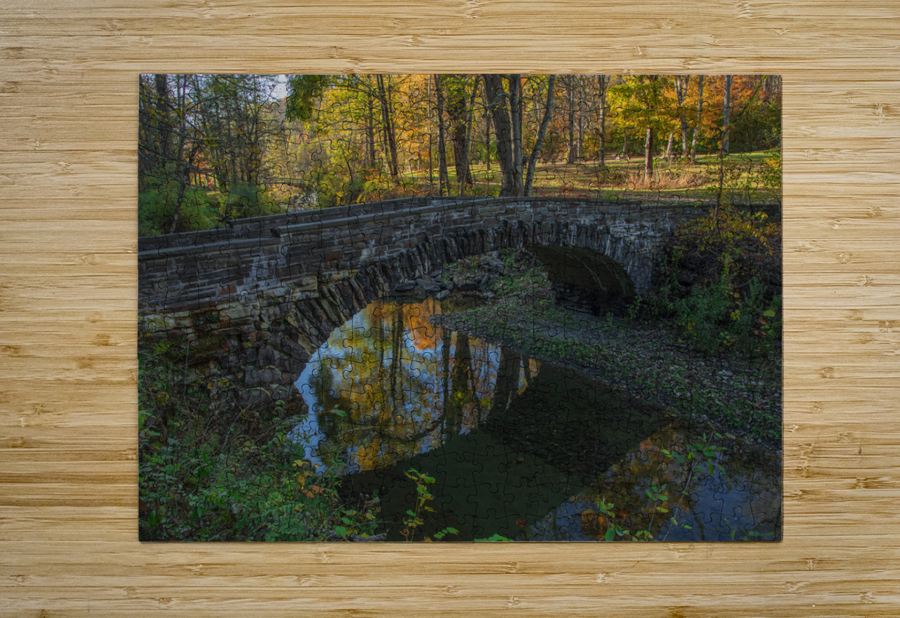Old Stone Bridge Reflections Daniel Pekar Photography Puzzle printing