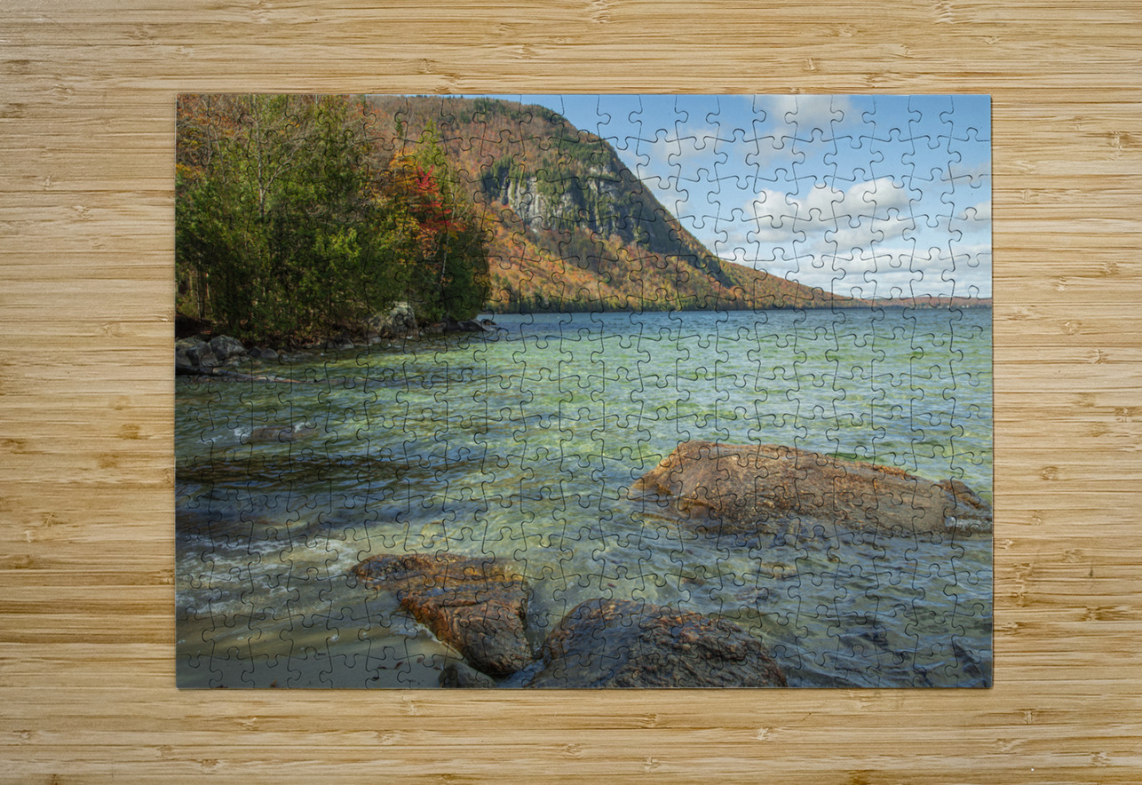 Lake Willoughby Autumn Crystal Waters Daniel Pekar Photography Puzzle printing