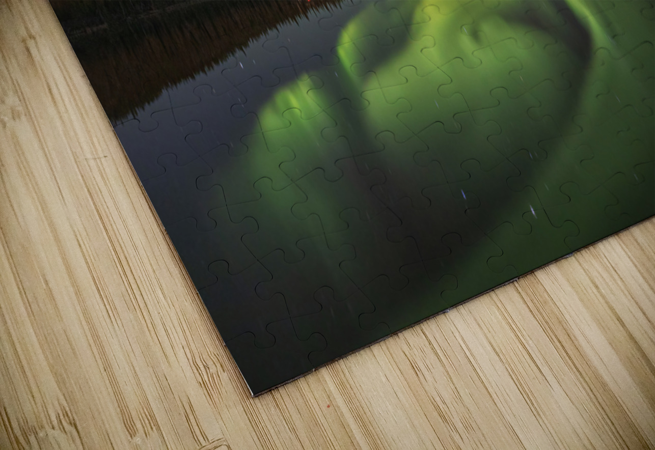 Madeline Lake Aurora Reflections Daniel Pekar Photography Puzzle