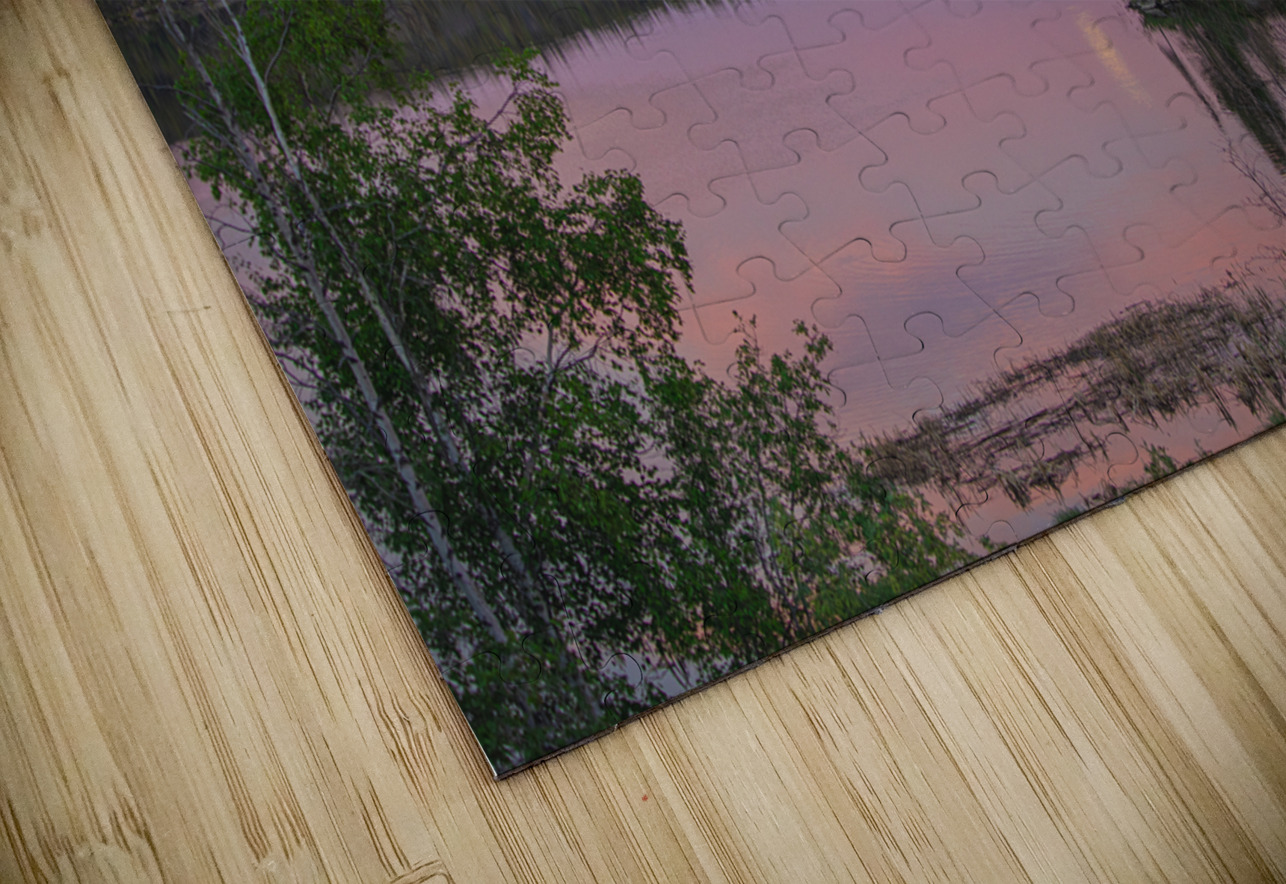 Cotton Candy skies at Jackfish Lake Daniel Pekar Photography Puzzle