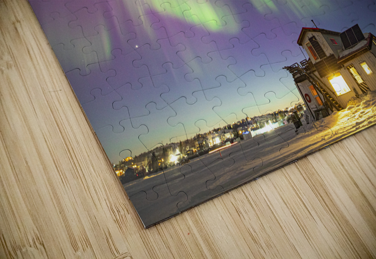 Houseboat Aurora Curtain Daniel Pekar Photography Puzzle