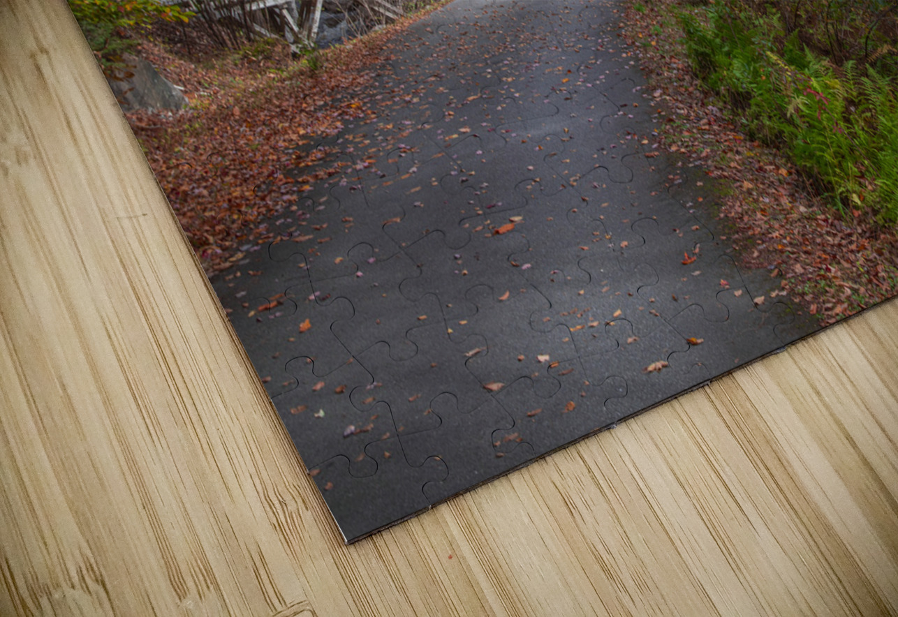 Flume Covered Bridge Autumn Magic Daniel Pekar Photography Puzzle