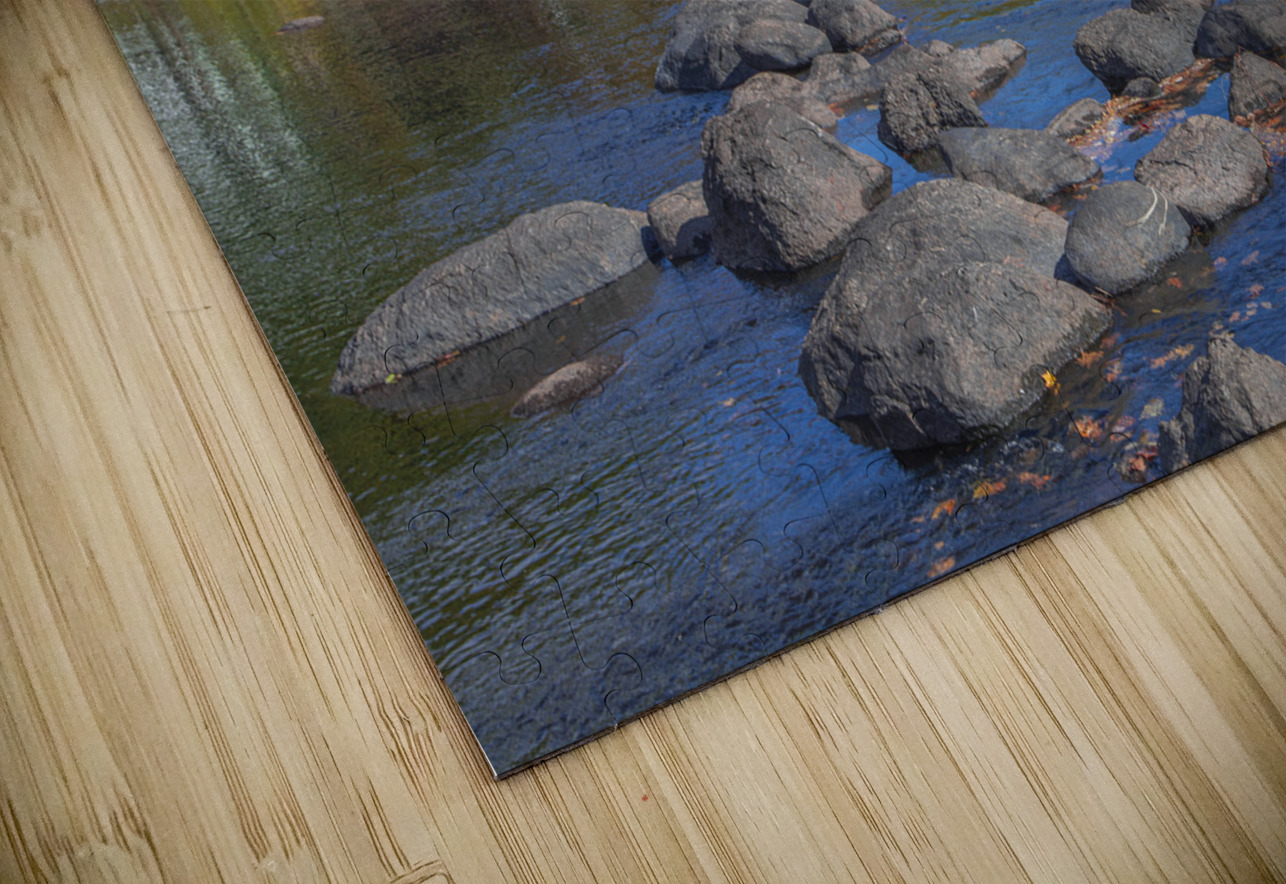 Autumn River Stone Crossing Daniel Pekar Photography Puzzle