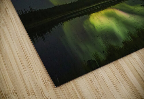 Aurora light pond reflections Daniel Pekar Photography puzzle