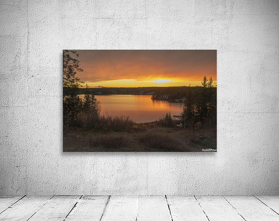 Jackfish Lake Fiery Skies Wall Preview