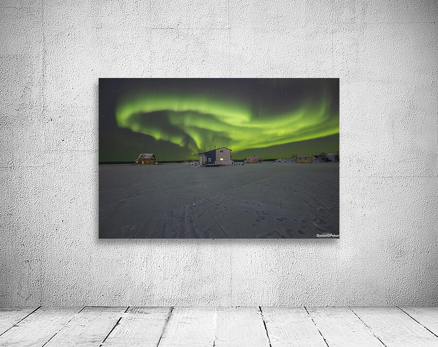Aurora Portal Opening over Houseboats Wall Preview