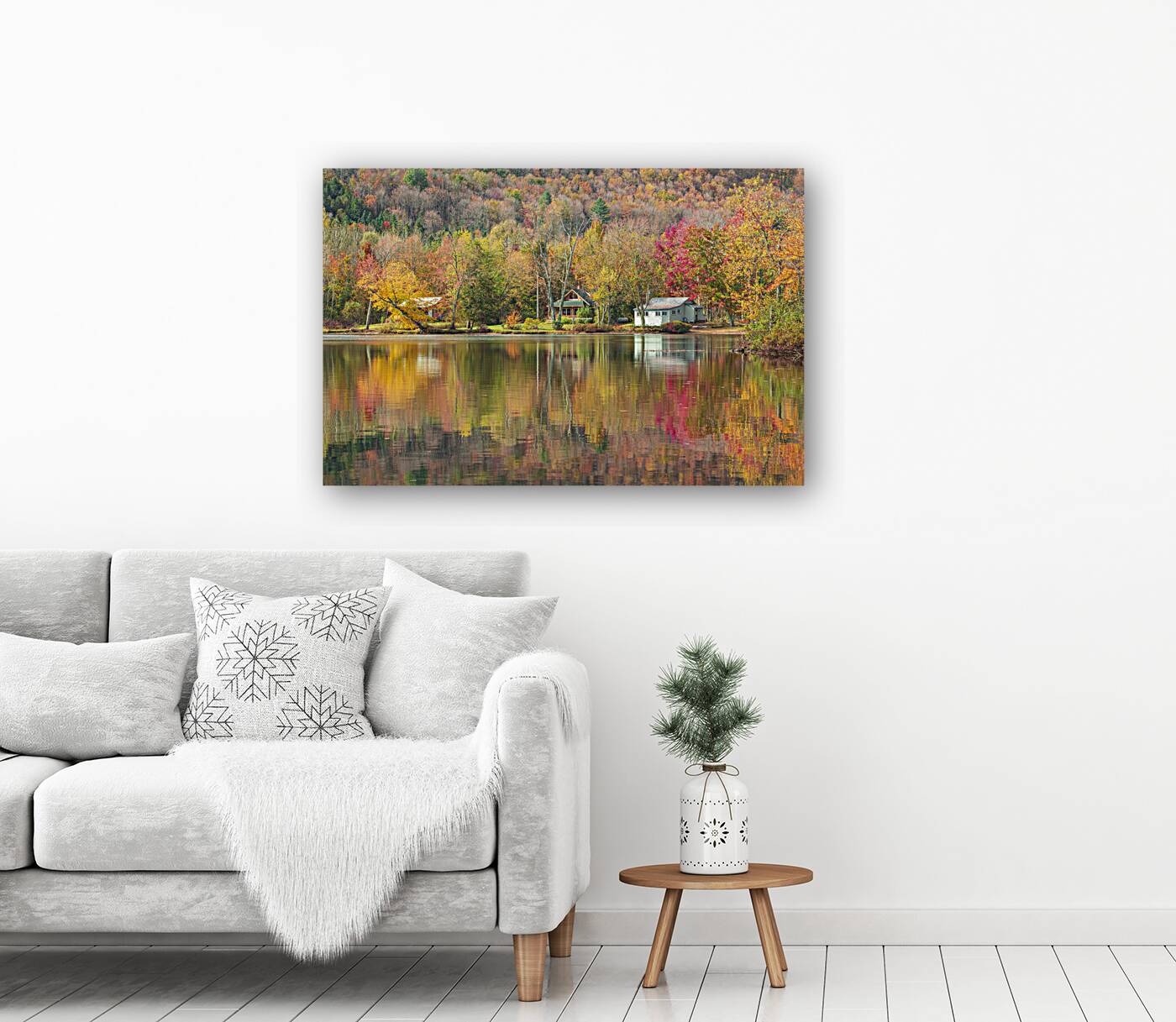 Vermont Cottage Reflection Reproduction