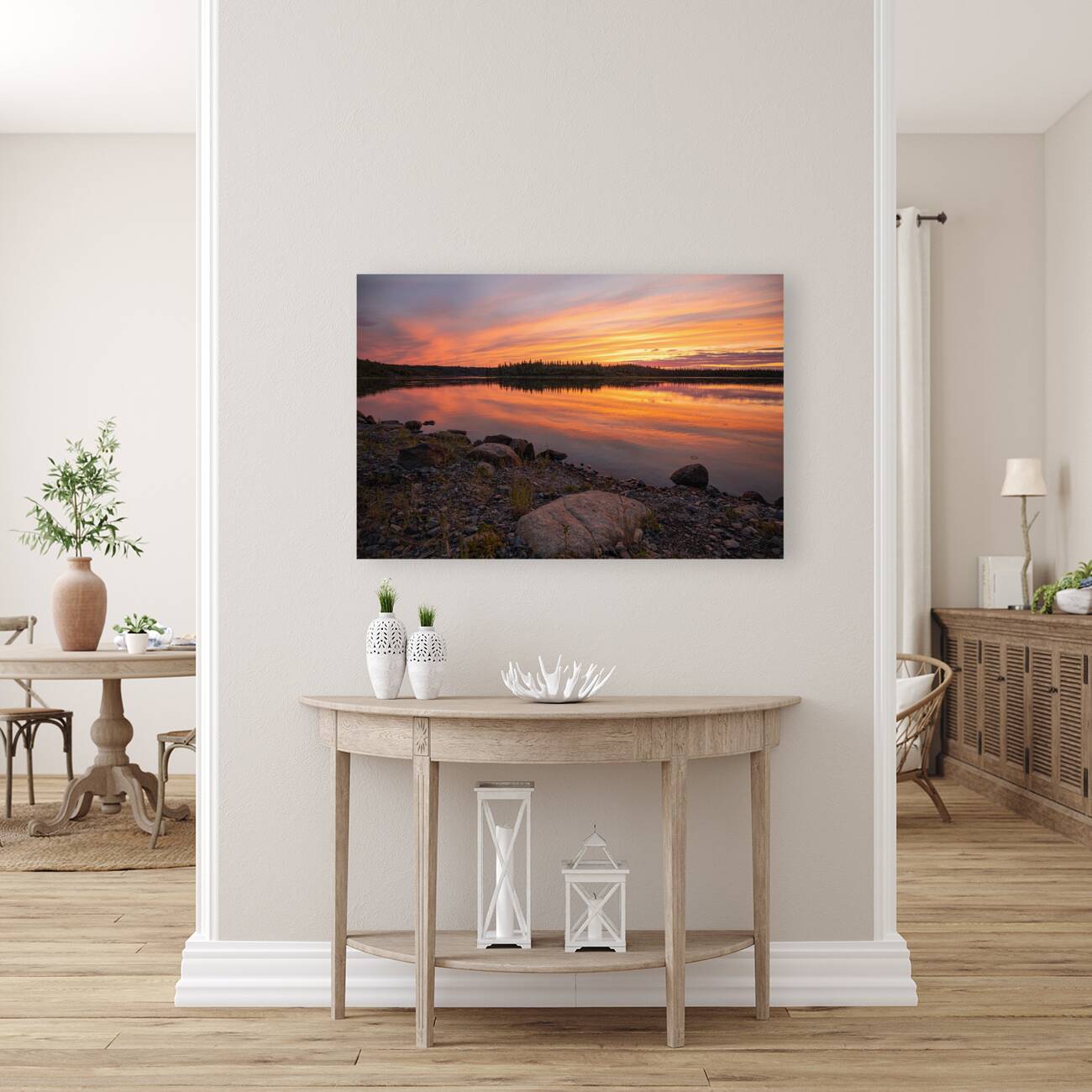 Magical Sunset at Prosperous Lake Reproduction