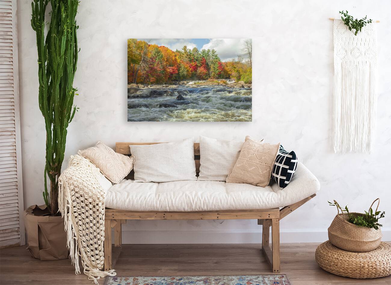 Autumn Mesmerizing Rapids Reproduction