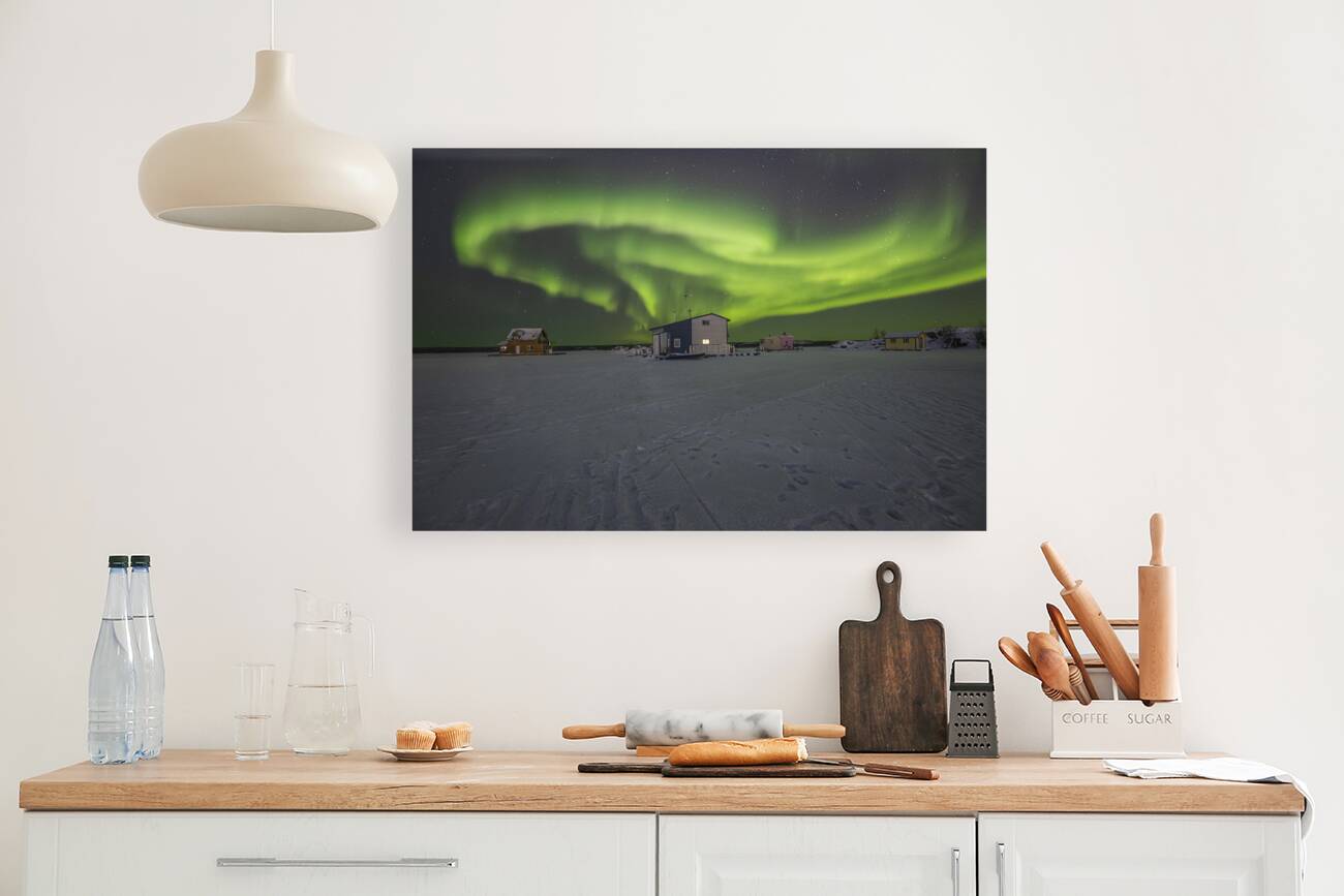 Aurora Portal Opening over Houseboats Reproduction