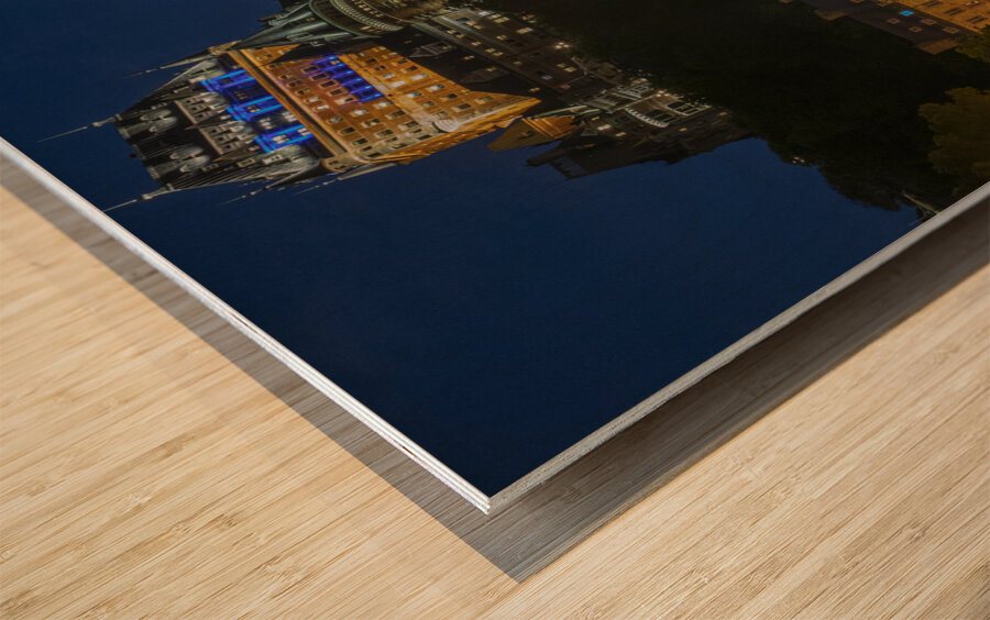 Chateau Frontenac Evening Glow Wood print