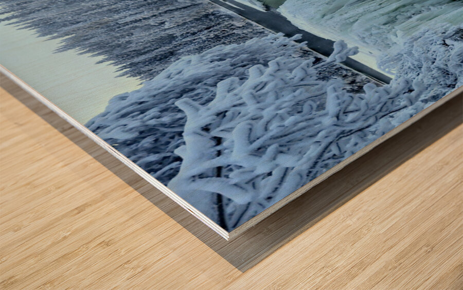 Magical Frost at  Lady Evelyn Falls Wood print