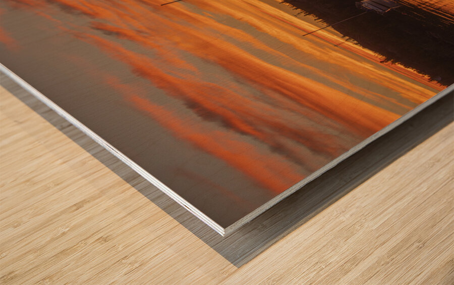 Sailing into the Sunset Wood print