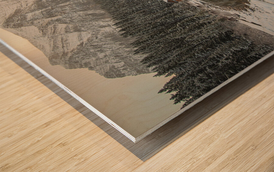 Lake Louise Winter Reflections Wood print