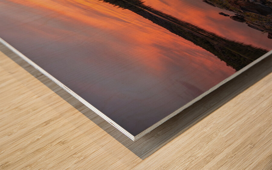 Magical Sunset at Prosperous Lake Wood print