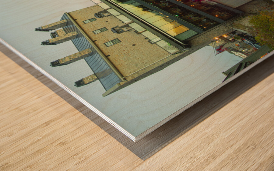 Autumn at Elora Mill Wood print