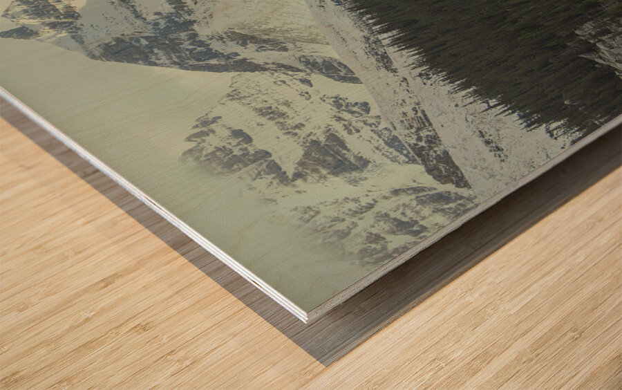 Mountain Road in Banff National park Wood print