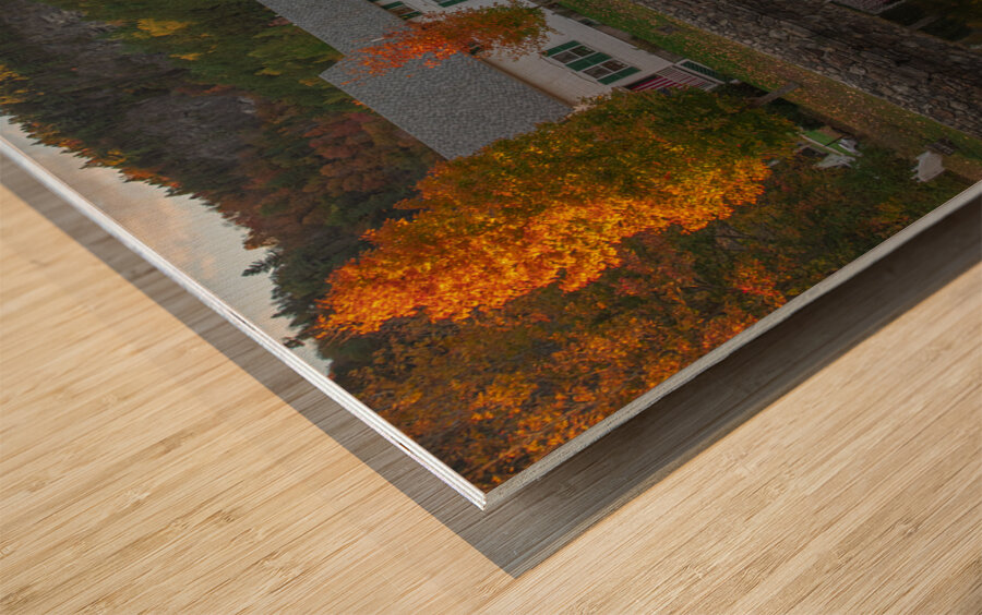 Stark House Autumn Reflections Wood print
