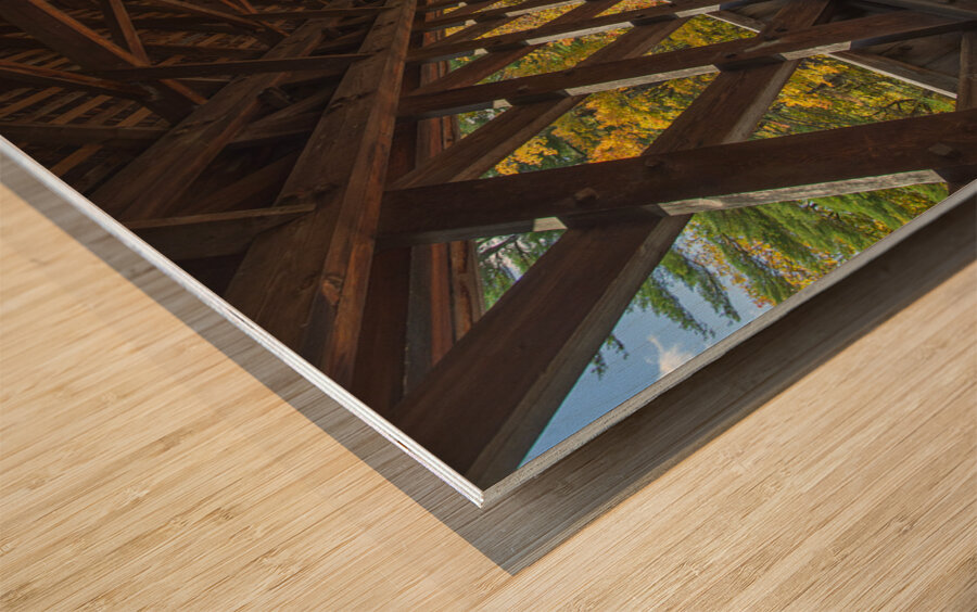 Within the Henniker Covered Bridge Wood print