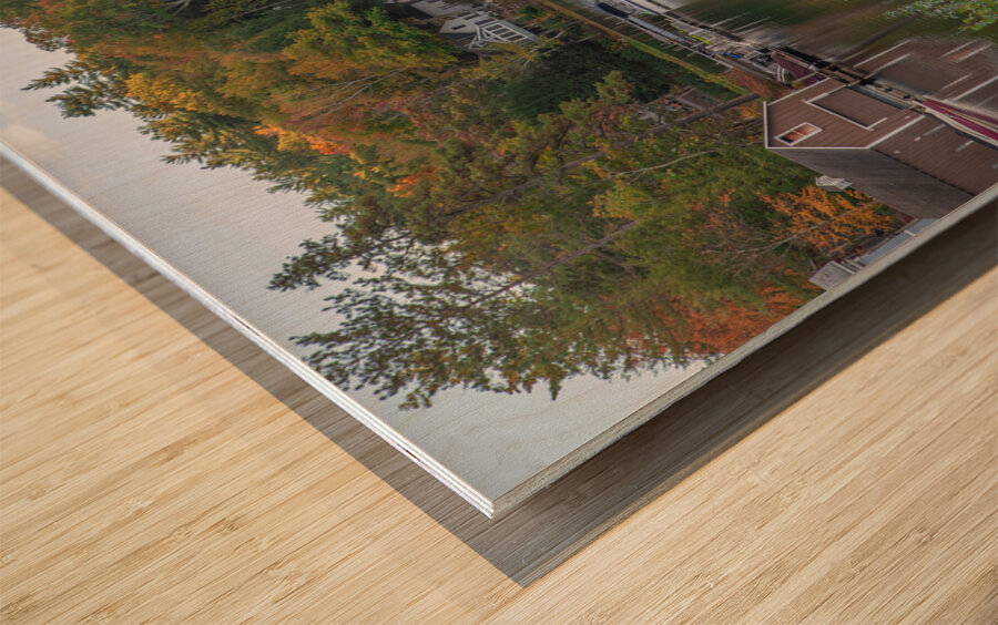 Alton Bay House Reflections Wood print